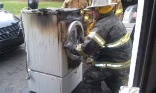 burned dryer vent
