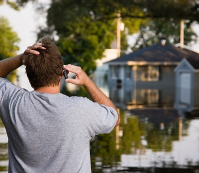 flooded home